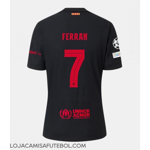 Camisa de Futebol Barcelona Ferran Torres #7 Equipamento Secundário 2024-25 Manga Curta